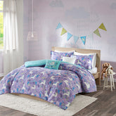 Intelligent Design Kids Lola Unicorn Cotton Duvet Cover Set