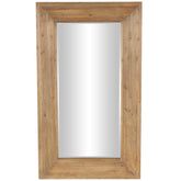 Wood Room Floor Mirror with Natural Wood Grains - Brown - Roche River Decor