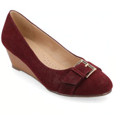 Journee Collection Women's Graysn Comfort Insole Slip On Round Toe Wedge
