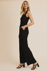Square Neck Sleeveless Jumpsuit