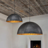 Industrial Oversized Metal Dome Pendant Light - Modern Farmhouse