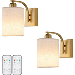 Led bedroom light gold wall light iron wireless light
