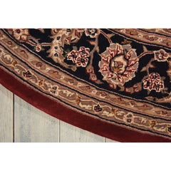 Nourison Hand-tufted Persian Floral Wool and Silk Burgundy Area Rug