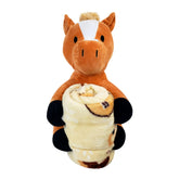 Rollee Pollee Farm Horses Hugger Pillow and Silk Touch Throw Blanket Set