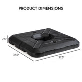 Furniture of America Maximus Outdoor Black Square Umbrella Base
