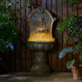 Glitzhome 49''H Oversized Faux Granite Multi-tiered Pedestal Outdoor Floor Fountain