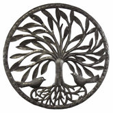 Handmade Tree of Life with Two Birds Metal Wall Art (Haiti)