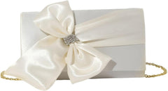 Bow Clutch Purse Evening Bag Pouch Portable Shoulder Bag for Party Prom Cocktail