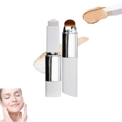 Double-Headed Lightweight Foundation Stick, 2 in 1 Dual Ended Eraser Foundation Stick, Hydrating Lightweight Cover Cream With Brush (Medium)