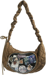 Drawstring love lace messenger bag with a smashing display Japanese Cute shoulder bag anime itabag
