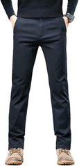 Men's Spring Summer Cotton Elastic Business Loose Straight Trendy Versatile Casual Pants