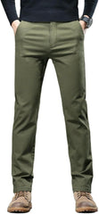 Men's Spring Summer Cotton Elastic Business Loose Straight Trendy Versatile Casual Pants