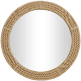 Jute Rope Rope Room Wall Mirror - Brown - Roche River Decor