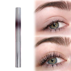Iron Wand Mascara, 2025 New Metal Wand Mascara Black Washable Metal Mascaras, Waterproof Long Lasting Lash Extensions Mascaras, 3D Curling Eyelash Iron Mascar with No Flaking (Brown)