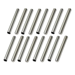 100PCS Stainless Steel Round Tip Temperature Probe Housing Case for PT100 & DS18B20 Sensors, 7 x 50 mm Blind Pipe Sleeve JEBHANNE