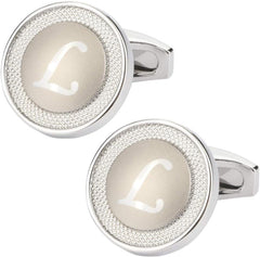 GWD Cufflinks for Men Shirt Premium Quality Personalized Initials Alphabet A-Z Gift Box