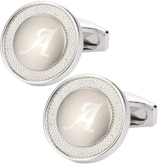 GWD Cufflinks for Men Shirt Premium Quality Personalized Initials Alphabet A-Z Gift Box