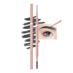 Eyebrow Pencil,2Pcs Professional Micro Brow Pencil with Spoolie Brush,Longwearing Waterproof Eyebrow Pencil,5 Colors to Choose. (#3 Brown)