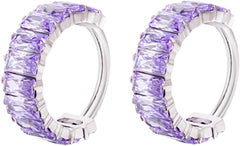 G23 Titanium Hypoallergenic Cubic Zirconia Hoop Huggie Diamond Pave Cuff Ear Climbers Cartilage Stud Earrings for woman man