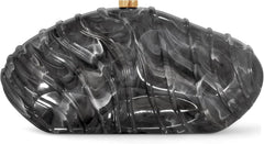 Acrylic Clutch Purse for Women Evening Bag, Irregular Shell Acrylic Purse Box Clutch with Chain for Party Wedding Prom