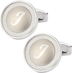 GWD Cufflinks for Men Shirt Premium Quality Personalized Initials Alphabet A-Z Gift Box