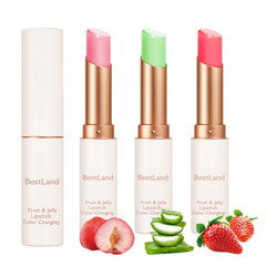 3 Pcs/Set Avocado, Grape & Blueberry Jelly Lipstick Set, Color Changing Lip And Cheek Stain | PH-Activated Temperature Reactive Moisturizing Lipstick for Dry & Mature Lips, Hydrating Long-Lasting Lip
