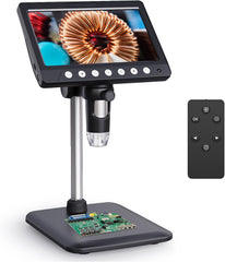Coin Microscope, LCD Digital1000x, 1080P Coin Magnifier,Microscope for Adult with 8 Adjustable LED Lights, PC View, Compatible with MacOS Windows