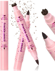 Freckle Stamp Pen for Natural Lifelike Faux Freckle Stamp Precise Pen 2 in 1 Fake Freckles Stain Marker Waterproof Long Wear Sunkiss Makeup #Light Brown