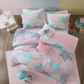 Intelligent Design Kids Cloud Cotton Printed Duvet Cover Set