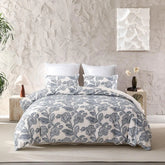 Premium Cotton Jacquard Duvet Cover Set, Elegant Floral Texture, Soft & Durable 3-Piece Bedding