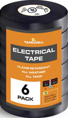 Black Electric Tape, Professional Grade 3/4 inch x 66ft, PVC Electrical Insulating Tape for All Weather, U/L Approved, Waterproof, Home Improvement Electrical Equipment, Pack of 20