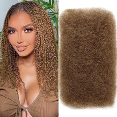 16 Inch Afro Kinkys Bulk Human Hair for Dreadlocks Extensions and Locs Repair 1 Pack 50 Gram Natural Black Color Afro Kinky Curly Human Hair Bulk for Twist