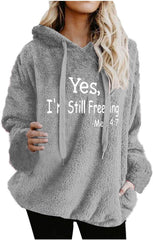 Womens Sherpa Pullover Hoodie with Pockets Fuzzy Fleece Sweatshirt Long Sleeve Oversized Plaid Fluffy Jacket Coat