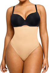 SHAPELLX Shapewear Tummy Control Seamless High Waisted Body Shaper Waist Slimming Thong Underwear Girdle Tummy Slimmer