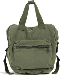 Backpack Canvas Backpack For Women Shoulder Bag Vintage Daypack Multi Purpose School And Travel Handbag Crossbody Pack(Khaki)