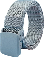 Men's Adjustable Nylon Web Belt With Plastic Buckle Holeless Canvas Waistband For Outdoor Travel Hiking Work Pants
