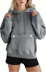 Womens Fleece Hoodies Oversized Long Sleeve Pullover Sweatshirts 2025 Fall Outfits Y2k Clothes Casual Cute Jackets