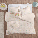 Intelligent Design Kids Callie Cotton Jacquard Pom Pom Duvet Cover Set
