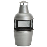 SAFAVIEH Mirbana Silver/ Black Chiminea - 18" x 18" x 40" - 18Wx18Dx40H