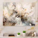 Designart "White And Grey Geometric Depths I" Modern Geometric Metal Wall Art