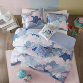 Intelligent Design Kids Cloud Blue Cotton 5-piece Duvet Cover Set