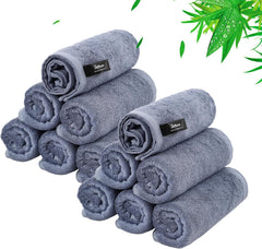 Wash Cloths 6 Pack, Super Soft and Gentle Face Towels on Sensitive Skin, 13x13 inch Large Bath Washcloths for Face and Body, Reusable Makeup Remover Eraser, Easy to Rinse White Facial Cleaning Cloths