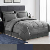 Sweet Home Collection 8 Piece Embossed Greek Key Bed In A Bag All Season Complete Set
