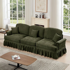 GDFStudio - Elegant Mid Century 3-Seater 107" Chenille Sofa with Flared Arms