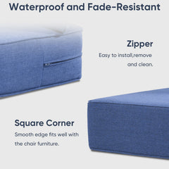 Outdoor Deep Seat Cushion Set 24 x 24 x 6 Inch