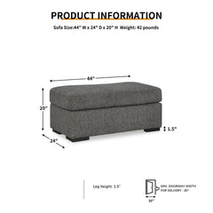 Signature Design by Ashley Gardiner Pewter Ottoman