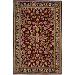 Nourison Hand-tufted Persian Floral Wool and Silk Burgundy Area Rug