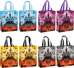 Halloween Treat Bags,Halloween 8PCS Gift Bags with Handles,Middle Size (Design A)