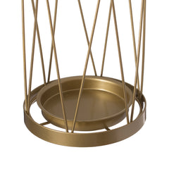 Gold Round Vertical Design Umbrella Holder Stand for Indoor and Outdoor with Drip Water Tray