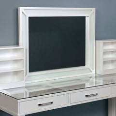 Furniture of America Wres Contemporary Solid Wood LED Light 3-Piece Makeup Vanity Set